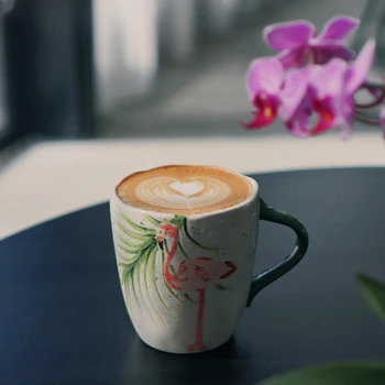 גרין ג ' ונגל אוזן כוס קפה ההגירה ספל קרמיקה ריפוי סדרה